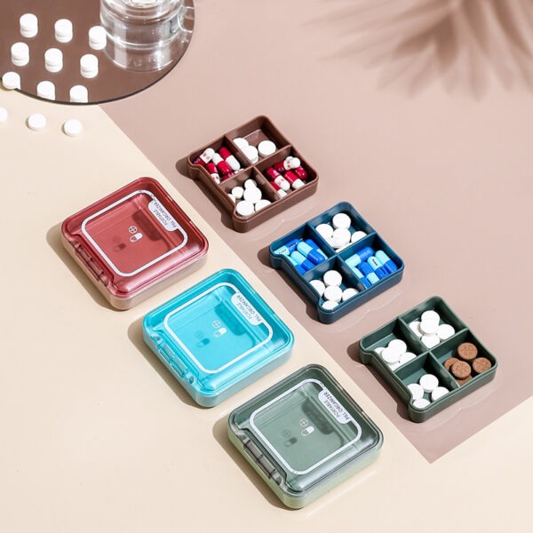 0107002-Travel 4 Compartment Pill Box - Image 5