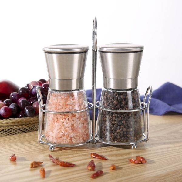 BS0775J-Salt and pepper grinder set stainless steel