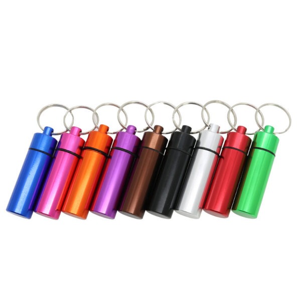 BS0563J-Factory Direct Metal Pill Box Aluminum Alloy Pill Box with Keychain