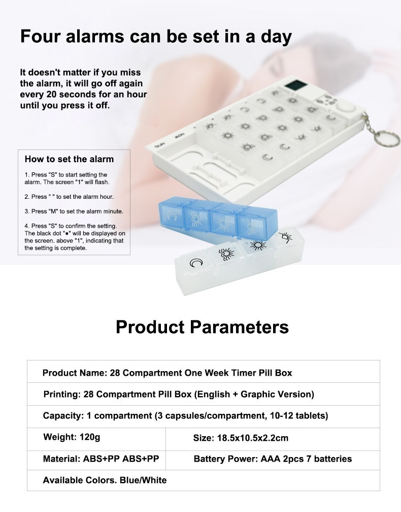 product parameter of smart pill box