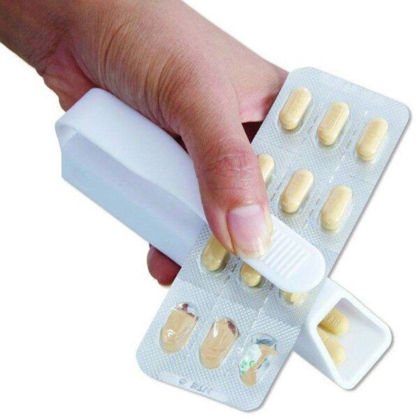 BS0432G-Hot Sale Portable Travel Medication Plastic Tablet Remover Pill Box Organizer Pill Popper Dispenser