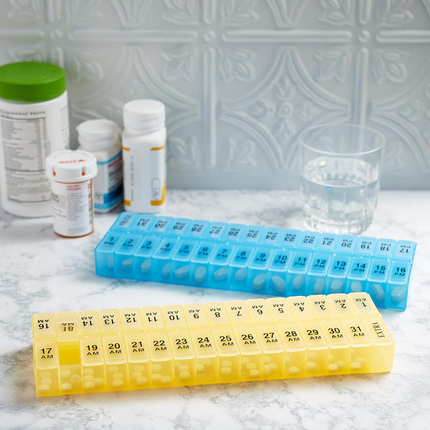 Hot Sale Travel Monthly Portable Pill Box 31 Days Pill Organizer