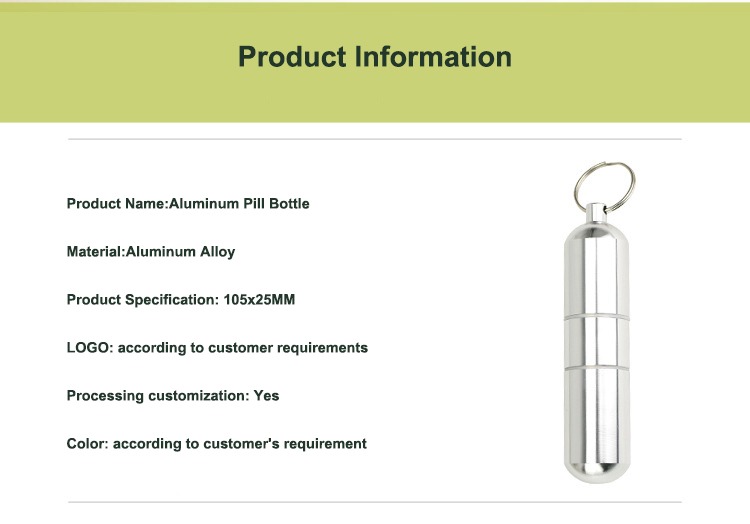 product information of three compartment metal pill organizer