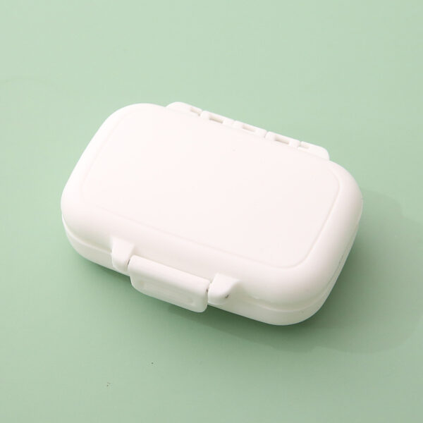 BS0494J-Portable 4 Compartments Waterproof Wheat Straw Pill Case Medicine Storage Box - Image 8