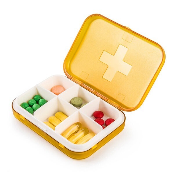 BS0195J-Wholesale Travel 6 Compartments Mini Pill Case Plastic Small Pill Organizer - Image 3