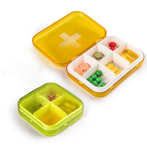 BS0195J-Wholesale Travel 6 Compartments Mini Pill Case Plastic Small Pill Organizer