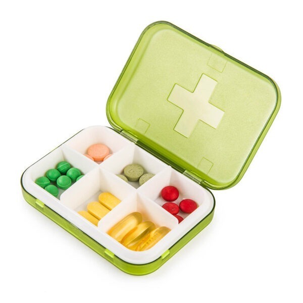 BS0195J-Wholesale Travel 6 Compartments Mini Pill Case Plastic Small Pill Organizer - Image 4