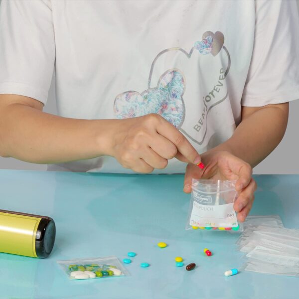 BS0445J-Wholesaler Hot Sales Pill Bag Pouch Reusable Plastic Pill Organizer Bags - Image 4