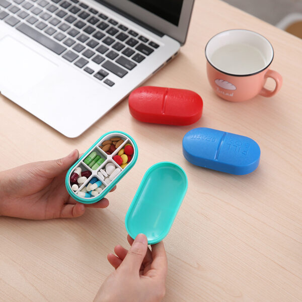 BS0305J-Most Popular Pocket Pill Case Capsule Type Child Proof Pill Box 6 Cases Pill Box - Image 3