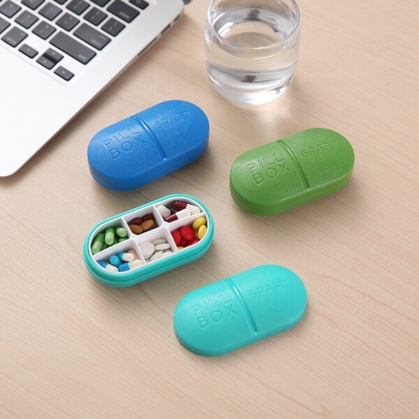 BS0305J-Most Popular Pocket Pill Case Capsule Type Child Proof Pill Box 6 Cases Pill Box - Image 4