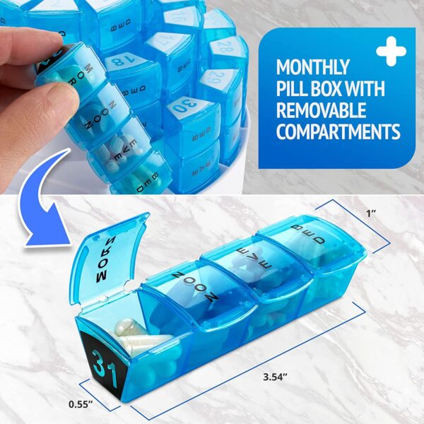 BS0344J-Custom Design Hold The Amount of Medicine for One Month The 31 Compartments of The Tablet Storage Box - Image 5