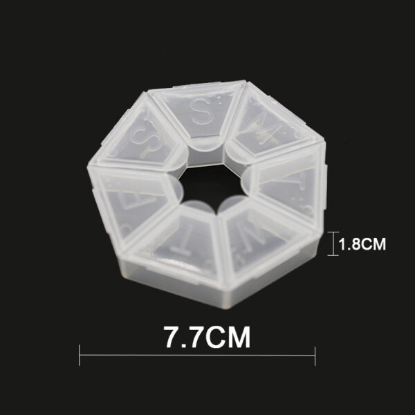 BS0091J-7 Compartment 7 Portable Transparent Braille Pill Boxes - Image 5