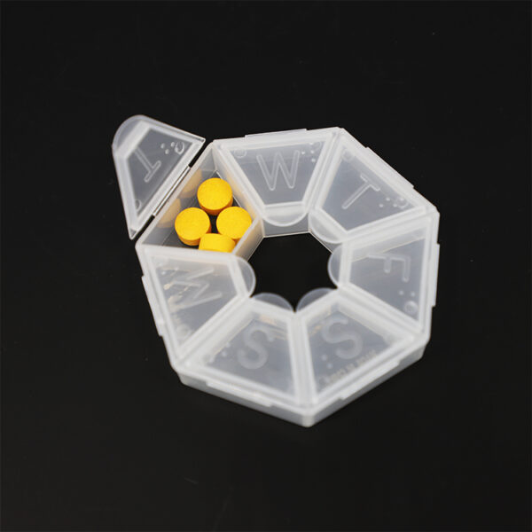 BS0091J-7 Compartment 7 Portable Transparent Braille Pill Boxes