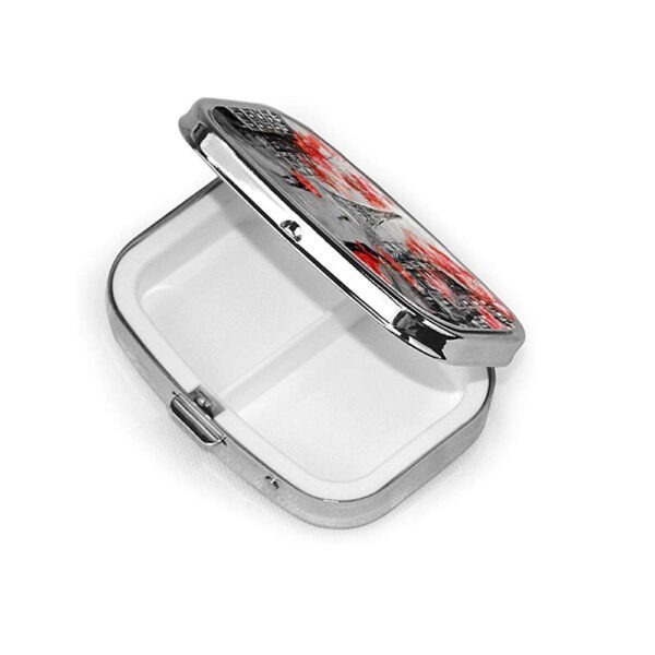 BS0459J-Wholesale Travel Souvenir Metal Pocket Pill Box Mini Portable Aluminium Alloy Pill Case with Mirror - Image 6