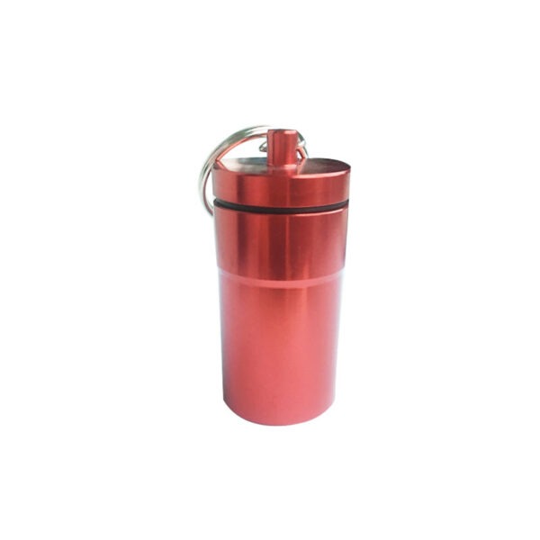 0114004-Wholesale Waterproof Metal Pill Box Aluminum Pill Box with Keychain - Image 5