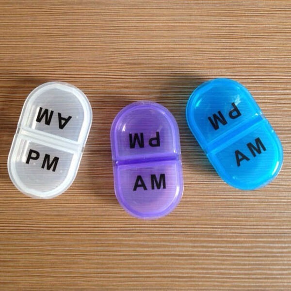 BS0115J-Wholesale 2 Compartment Am Pm Pill Box Plastic Small Pill Boxes - Image 8