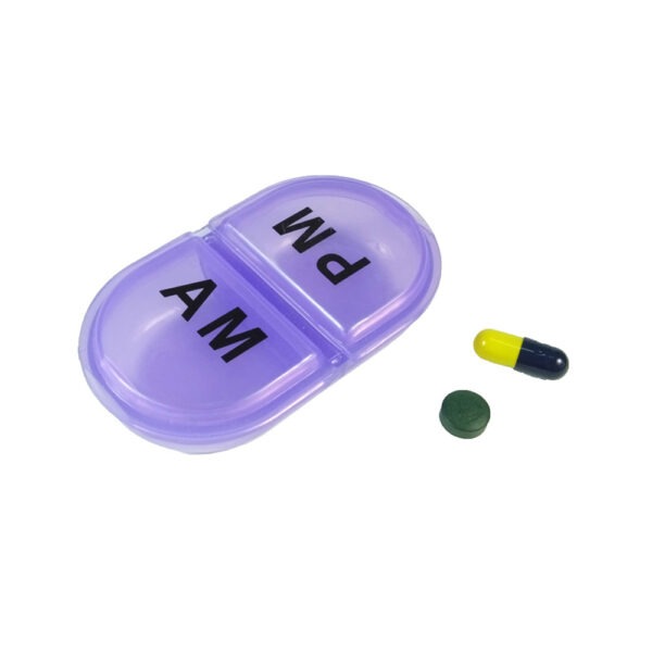 BS0115J-Wholesale 2 Compartment Am Pm Pill Box Plastic Small Pill Boxes - Image 2