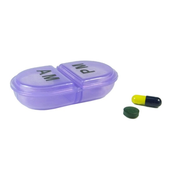 BS0115J-Wholesale 2 Compartment Am Pm Pill Box Plastic Small Pill Boxes - Image 3