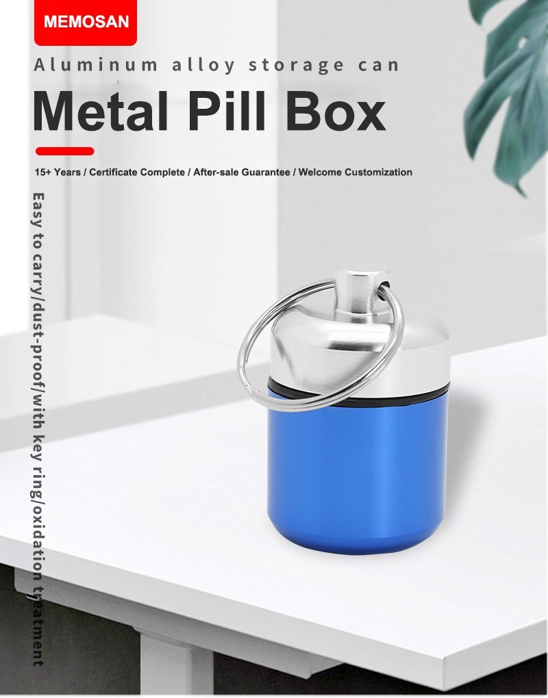 round metal pill box