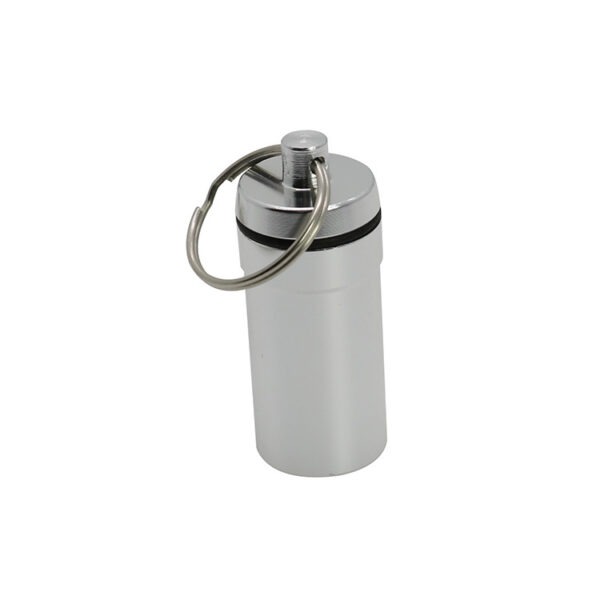 0114003-Wholesale Metal Pill Organizer Aluminum Alloy Pill Box with Keychain - Image 8