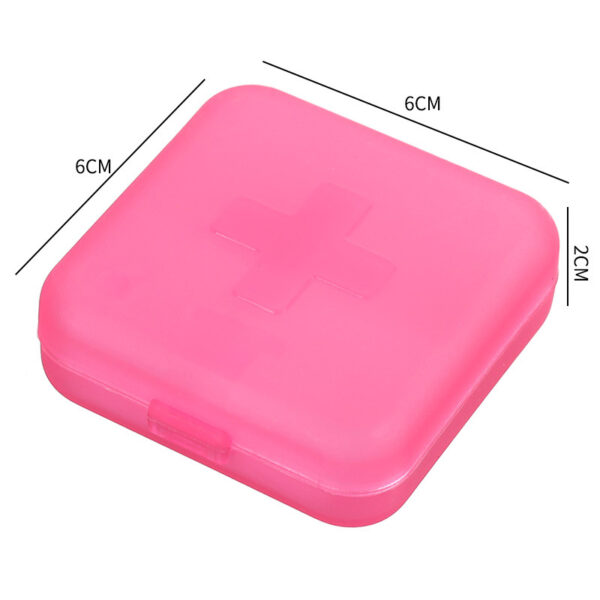 BS0194J-Batch Travel 4 Compartment Small Pill Box Mini Plastic Pill Organizer - Image 6