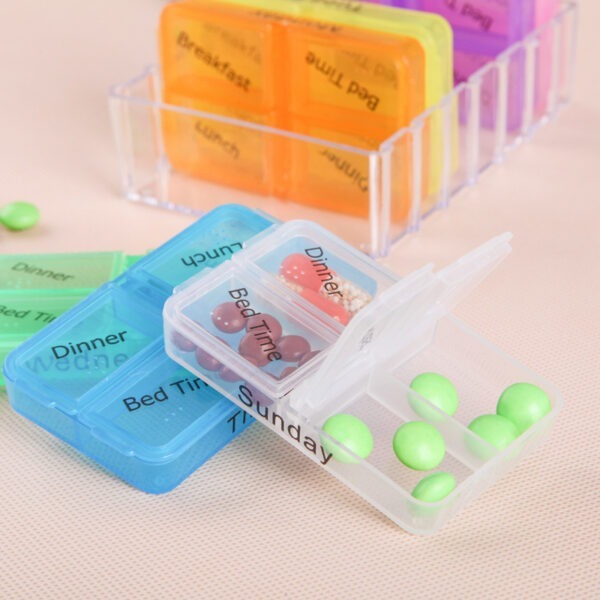 BS0164J-Wholesale 28 Compartment Plastic Pill Box 7 Days a Week Pill Box - Image 6