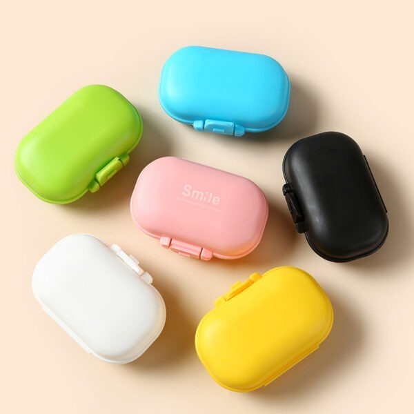 BS0251J-Wholesale Plastic Small Pill Box Four Compartments Portable Sealed Pill Organizer - Image 7