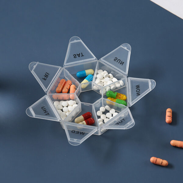 BS0298J-Wholesale 7-Compartment Weekly Heptagonal Pill Box - Image 10