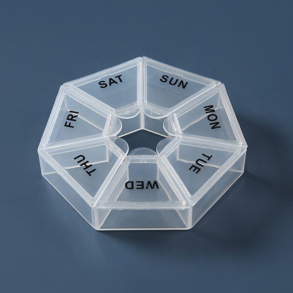 BS0298J-Wholesale 7-Compartment Weekly Heptagonal Pill Box - Image 9