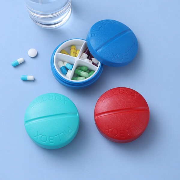 BS0306J-Hot Sell Cheap Price 4 Compartments 7 Days Pill Box 4 Cases Weekly Plastic Pill Organizer