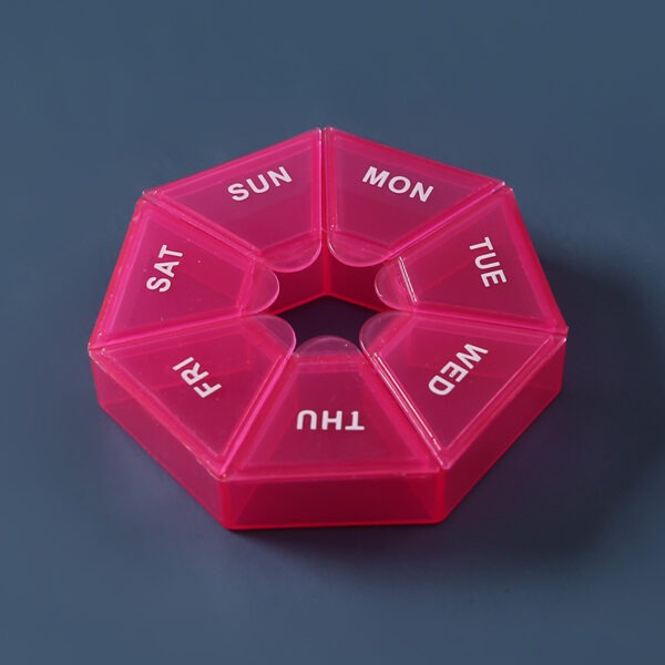 BS0298J-Wholesale 7-Compartment Weekly Heptagonal Pill Box - Image 5