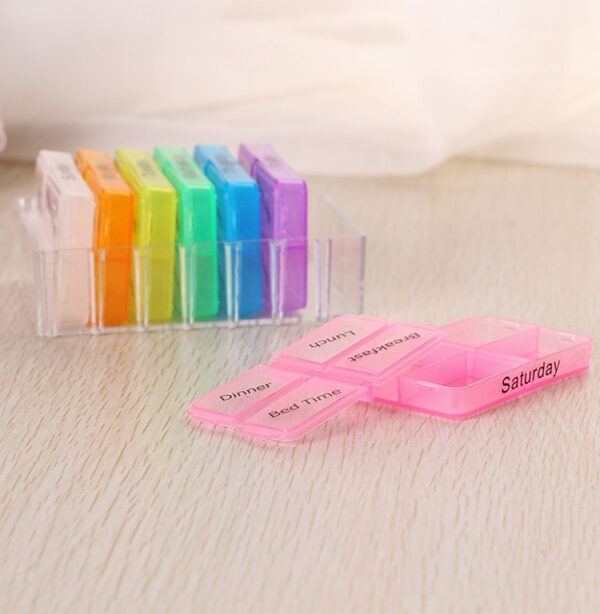 BS0164J-Wholesale 28 Compartment Plastic Pill Box 7 Days a Week Pill Box - Image 3