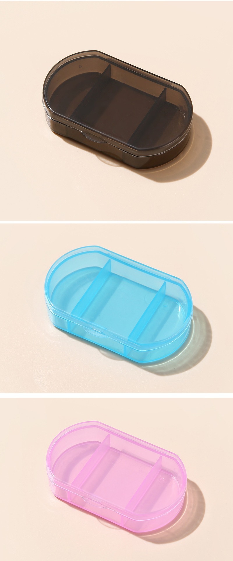 3-compartment small pill box