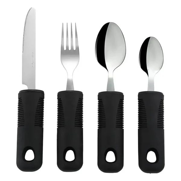 BS0735J-Easy Grip 4pcs Cutlery Set for Elderly - Image 3