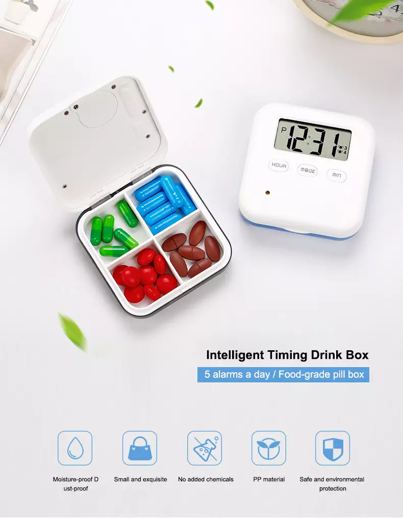 4 compartment pill timer 