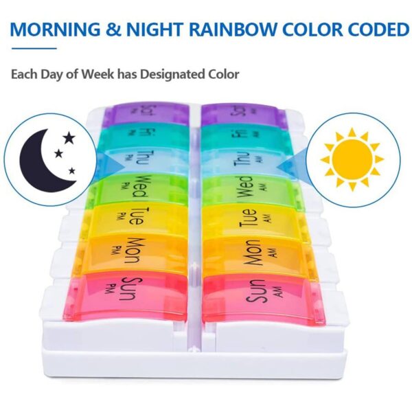 BS0410R-Push Button Pill Box Rainbow - Image 7