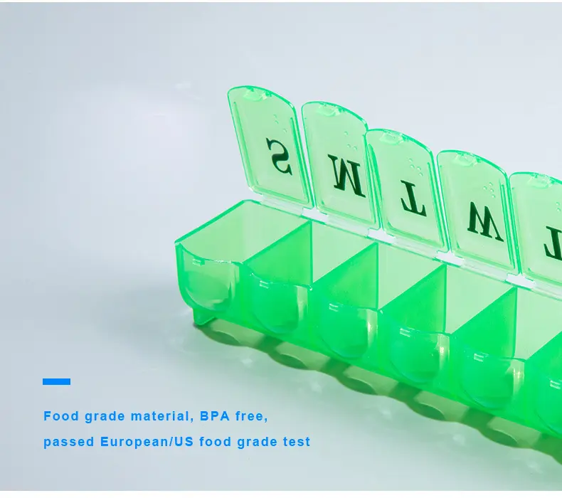 bpa-free 7 days pill box m