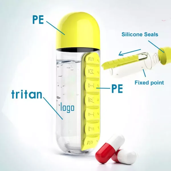 BS0393J-Pill Box Water Bottle 500ml - Image 10