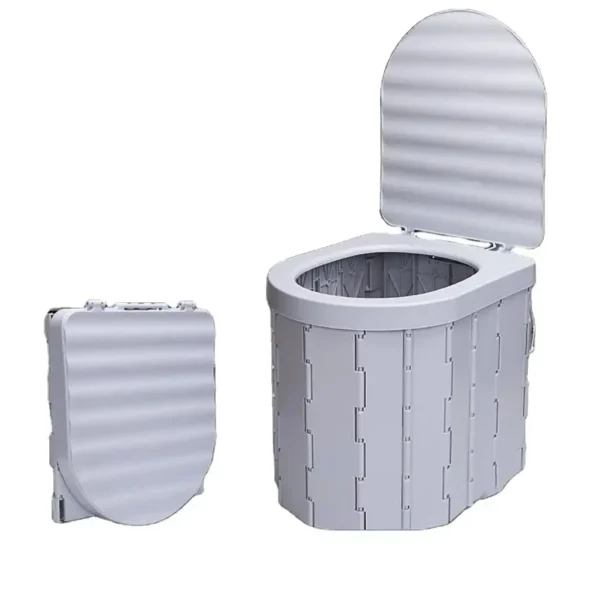 BS0886G-Portable Folding Toilet with Lid - Image 8