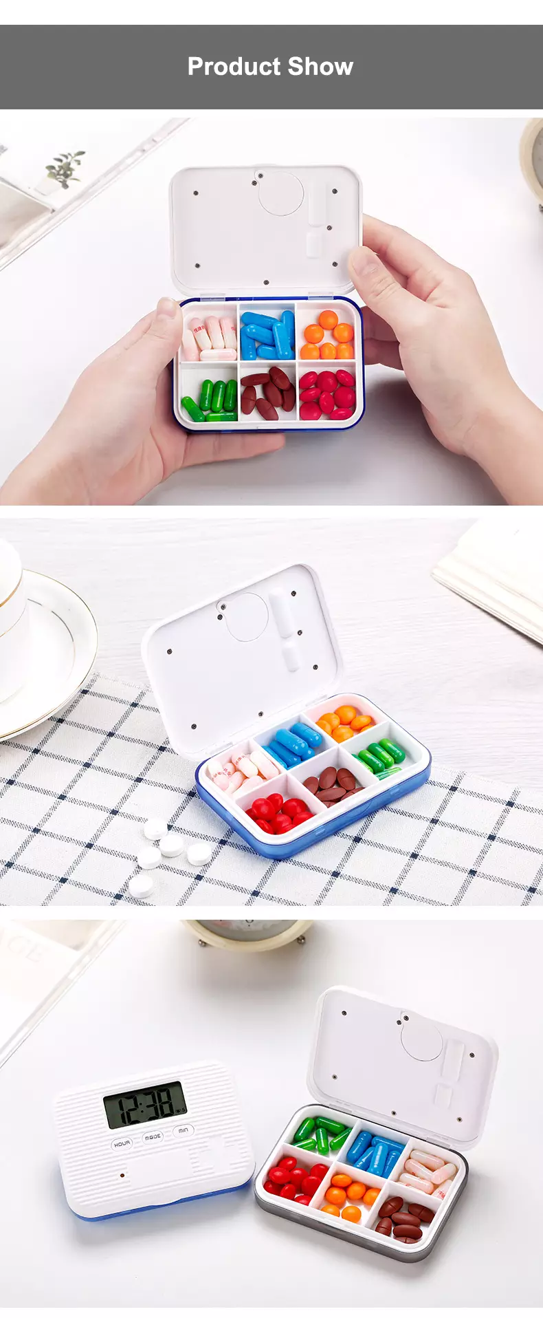 product display of smart pill timer