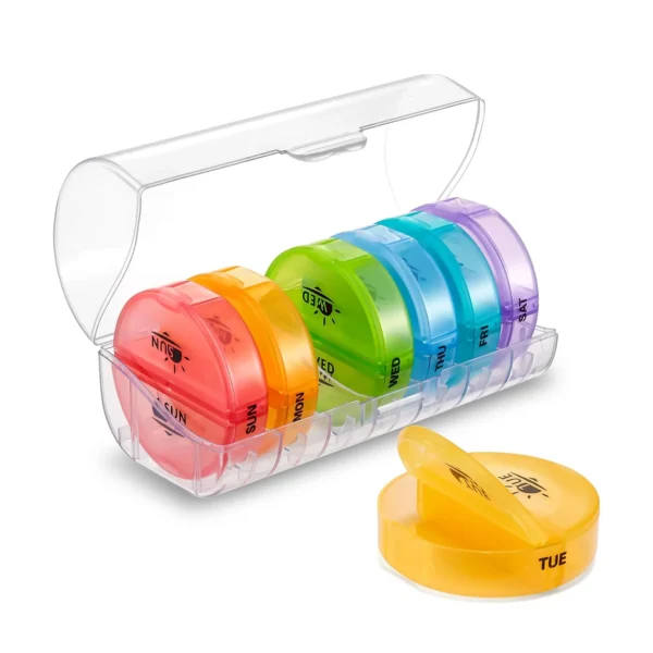 BS0580J-Weekly Pill Box AM PM Round - Image 3