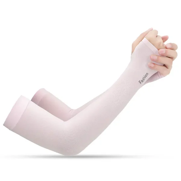 BS0965G-Non-slip Ice Silk Thumb Hole Arm Sleeves - Image 5