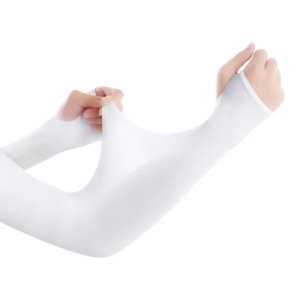 BS0965G-Non-slip Ice Silk Thumb Hole Arm Sleeves