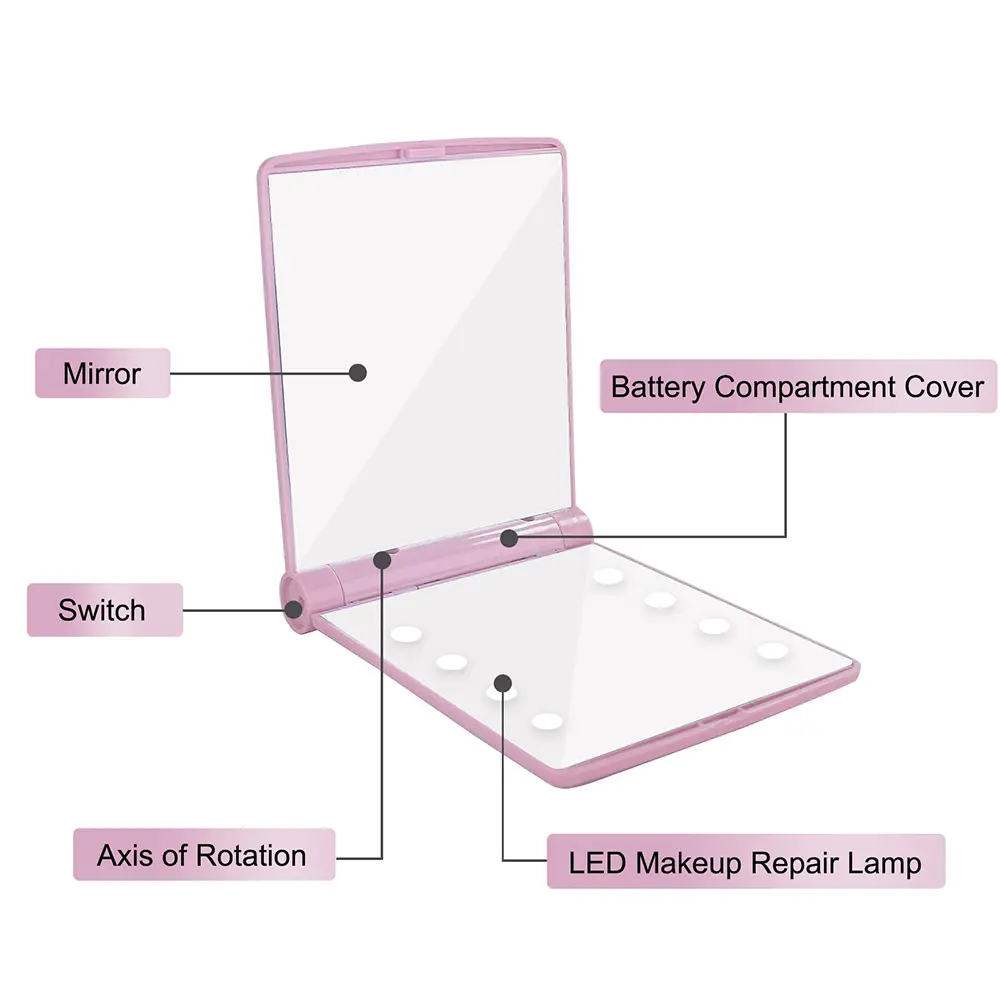 Foldable Led Makeup Mirror (4)