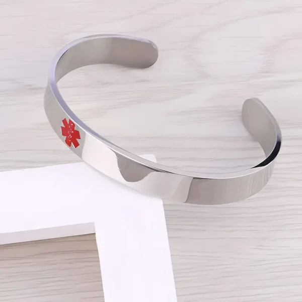 Medical Alert ID Bangle Bracelet (4)