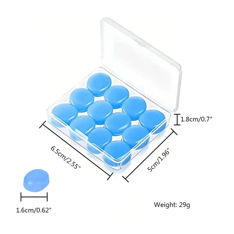 12pcs Silicone Mud Ear Plugs (1)