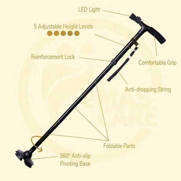 Folding Cane with Led Light (4)