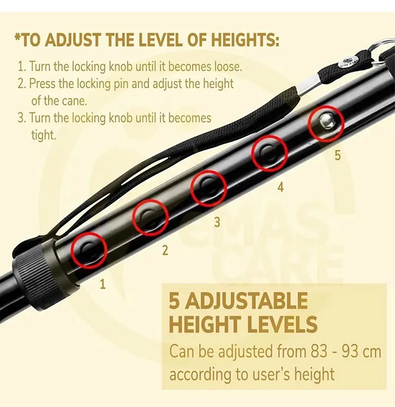 Folding Cane with Led Light and Alarm (5)