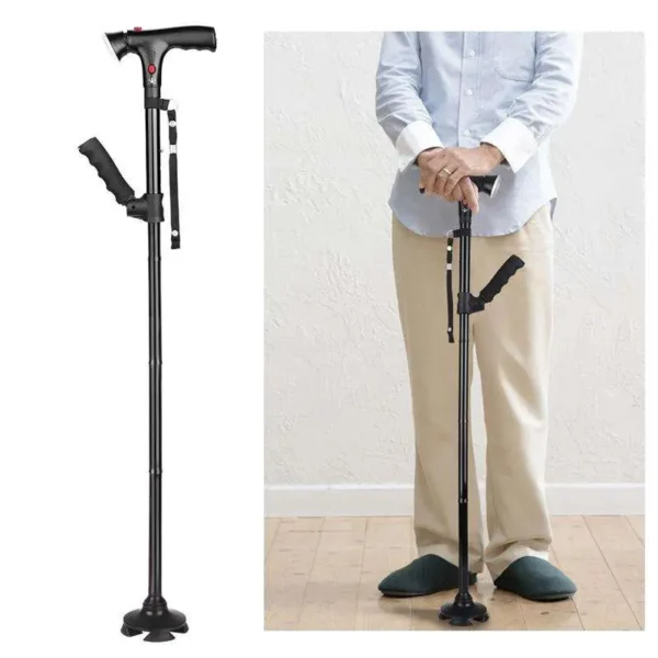 Folding Cane with Led Light and Alarm and Armrest (8)