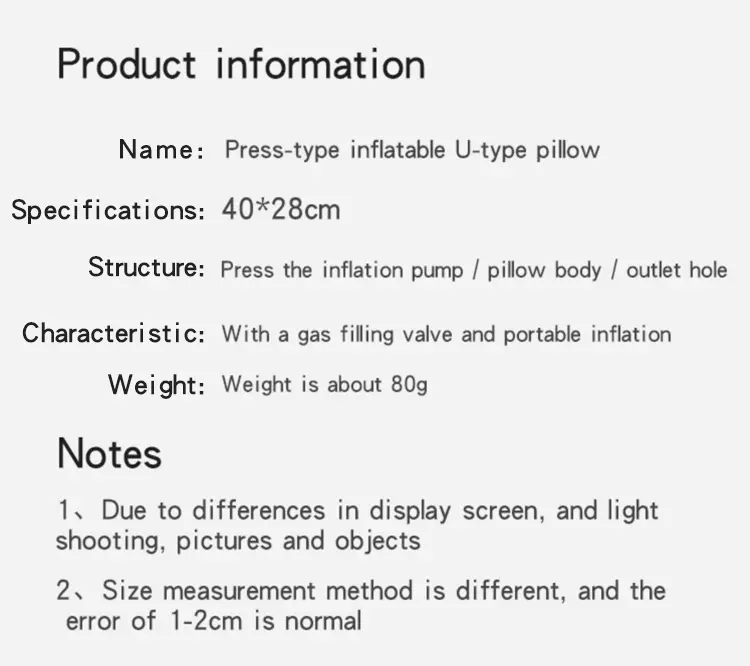 Inflatable Neck Pillow(Press to inflate) (3)